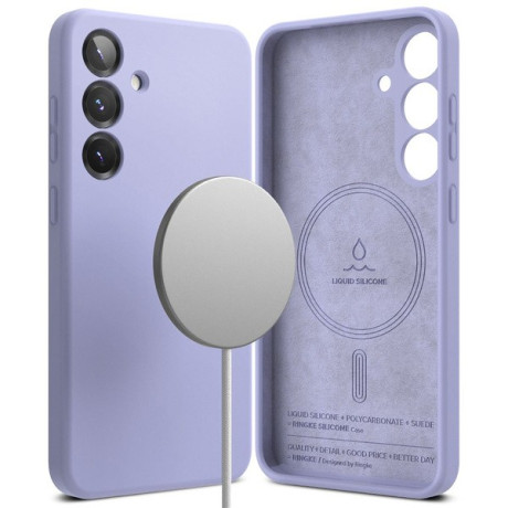 Оригінальний чохол Ringke Silicone MagSafe для Samsung Galaxy S25+ - Purple