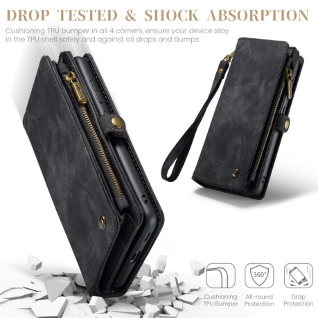 Чохол-гаманець CaseMe 008 Series Zipper Style для Samsung Galaxy S23 FE - чорний