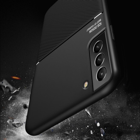 Протиударний чохол Tilt Strip Grain на Samsung Galaxy S22 5G - чорний