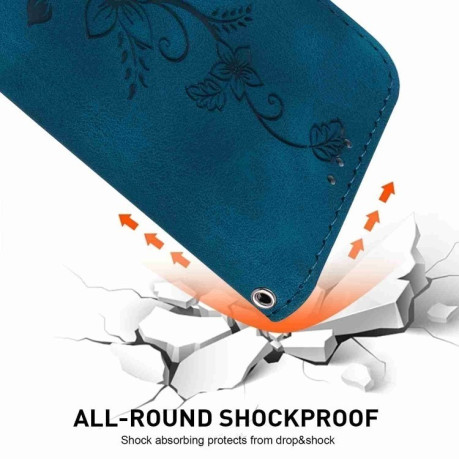 Чохол-книжка Lily Embossed Leather для Xiaomi 14T - синій