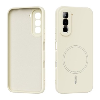 Силиконовый чехол ABEEL с MagSafe и мягким покрытием на Infinix Hot 70 4G — жёлтый