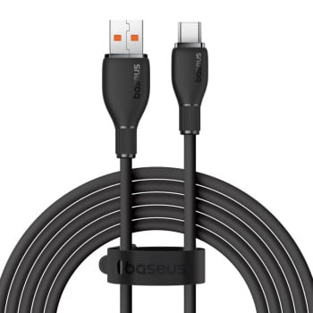 Кабель Baseus Pudding Series 100W USB для Type-C Fast Charging Data Cable, Length:2m - чорний
