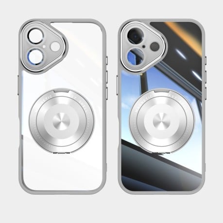 Противоударный чехол MagSafe Acrylic Hybrid для iPhone 16 - серый