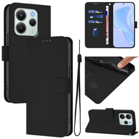 Чохол-книжка Skin Feel Solid Color Leather Xiaomi Redmi Note 14 4G 164.48mm - чорний