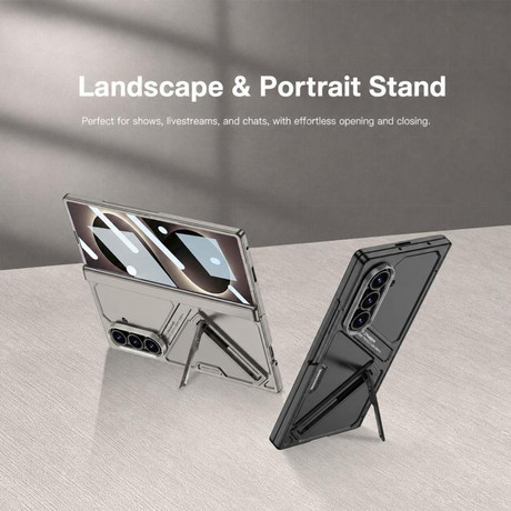 Чехол GKK Integrated Magnetic Folding Hinge Vision на Samsung Galaxy Fold8 Ultra 5G — чёрный