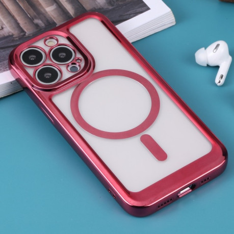 Протиударний чохол Classic Electroplating (Magsafe) для iPhone 14 Pro Max - червоний
