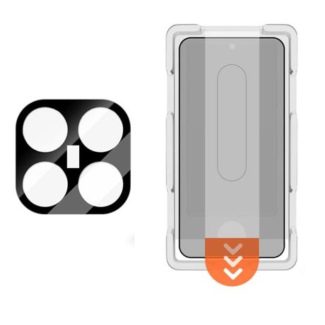 Захисне скло Lereach 2 в 1 з захистом камери на Xiaomi 17T 5G — чорне