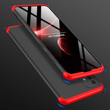 Протиударний чохол GKK Three Stage Splicing Full Coverage Samsung Galaxy A51 - чорно-червоний