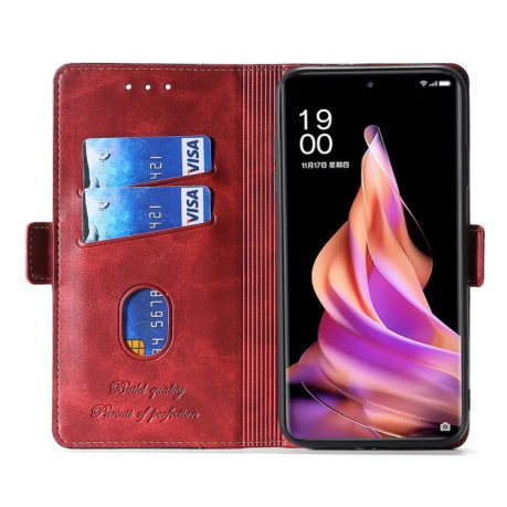 Чехол-книжка Contrast Color для Realme 10 Pro 5G - красный