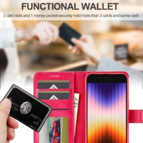 Чохол книжка LC IMEEKE Calf Texture на iPhone 16e - червоний