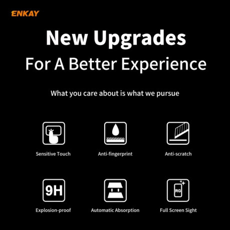 Защитное стекло ENKAY Hat-prince Full Glue 0.26mm 9H 3D на Redmi Note 9S / Note 9 Pro - черное