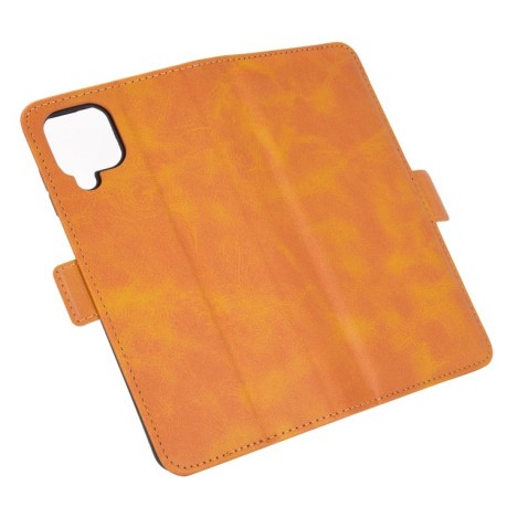 Чехол-книжка Dual-side Magnetic Buckle для Samsung Galaxy A12/M12 - оранжевый