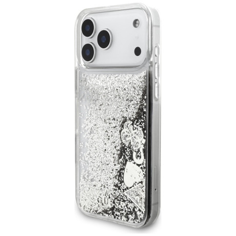 Оригінальний чохол Guess Liq Glitter Charms на iPhone 17 Pro Max - silver