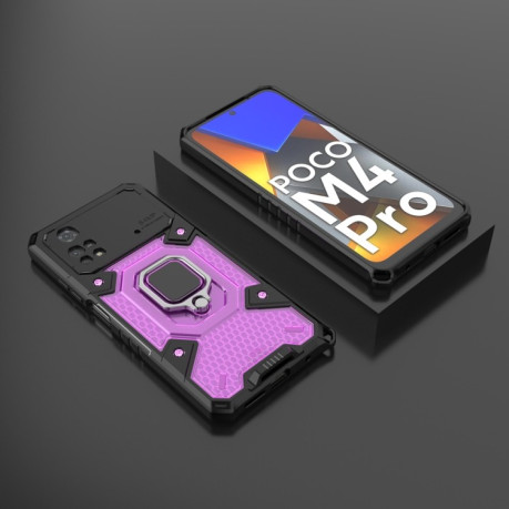 Противоударный чехол Space для Xiaomi Poco M4 Pro 4G - фиолетовый