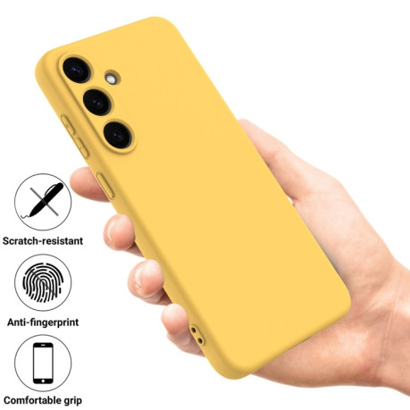 Силіконовий чохол Solid Color Liquid Silicone  для Samsung Galaxy S25+ 5G - жовтий
