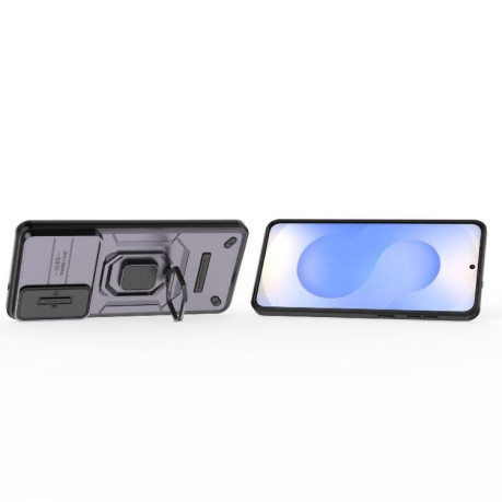 Протиударний чохол Sliding Camshield для Samsung Galaxy S25 Edge 5G - фіолетовий