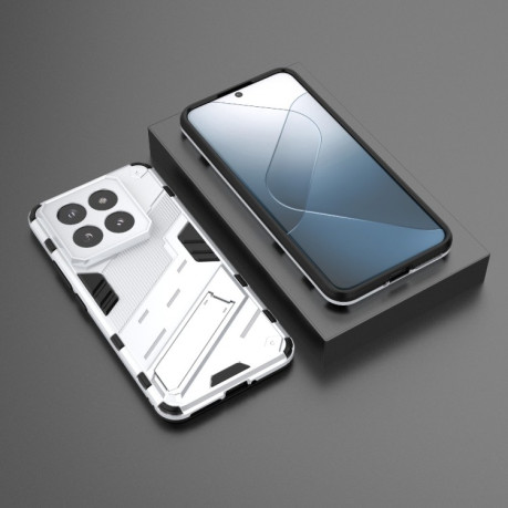 Противоударный чехол Punk Armor для Xiaomi 14 Pro - белый