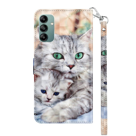 Чехол-книжка 3D Painting Leather для Samsung Galaxy A04s - Two Loving Cats