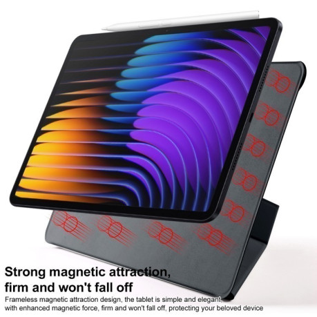 Чехол-книжка Fixed Buckle Magnetic Demation Leather  Xiaomi Pad 7 / 7 Pro - черный