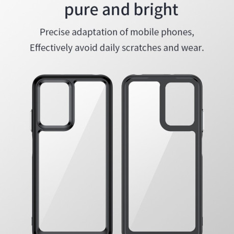 Протиударний чохол Colorful Acrylic Series для Xiaomi Redmi Note 11E/Redme 10 5G - чорний