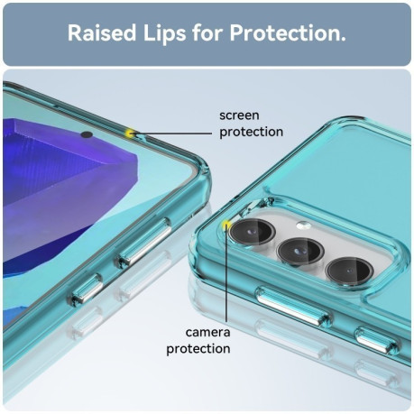 Противоударный чехол Candy Series для Samsung Galaxy M55 - синий