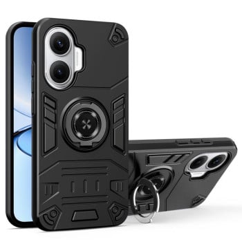 Гібридний чохол Escase з поворотним тримачем на Redmi Turbo 4 Pro / Poco F7 — чорний