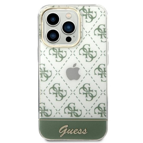 Оригінальний чохол Guess 4G Pattern Script для iPhone 14 Pro Max - khaki 
