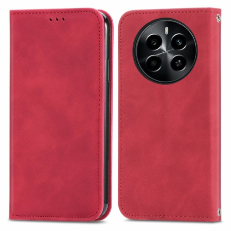 Чехол-книжка Retro Skin Feel Business Magnetic для Realme 13 5G/12 5G/12X 5G - красный