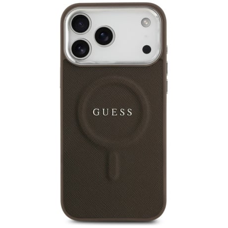 Оригинальный чехол Guess Classic Logo с MagSafe на iPhone 17 Pro Max - Brown