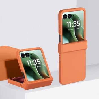 Противоударний чехол 3 в 1 Skin Feel PC для Motorola Razr 60 Ultra - оранжевий