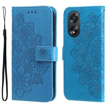 Чохол-книжка 7-petal Flowers Embossing для OPPO A38 4G / A18 4G Global - синій