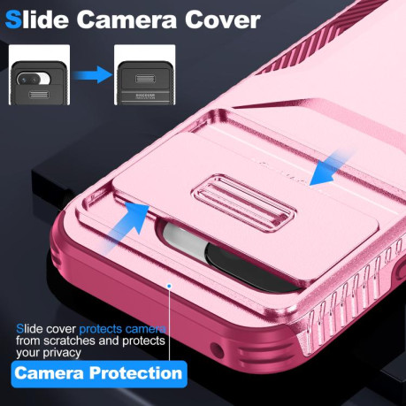Протиударний чохол Sliding Camshield для Google Pixel 9a - Pink + Rose Red