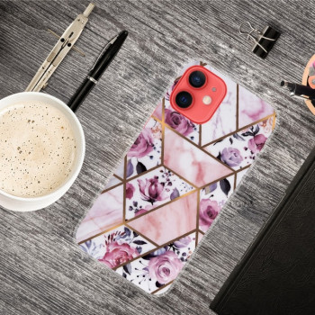 Противоударный чехол Marble Pattern для iPhone 14/13 - Rhombus Rose