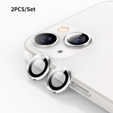 Комплект захисного скла на камеру ENKAY Aluminium для iPhone 13/13 mini - сріблясті