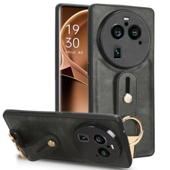 Протиударний чохол Wristband Leather Back для OPPO Find X6 Pro 5G - зелений