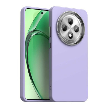 Противоударный чехол  Colorful Acrylic Series с цветной силиконовой боковиной на OPPO Reno12 F/12FS - фиолетовый