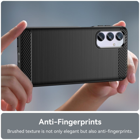 Протиударний чохол Brushed Texture Carbon Fiber для Samsung Galaxy M54 5G - чорний