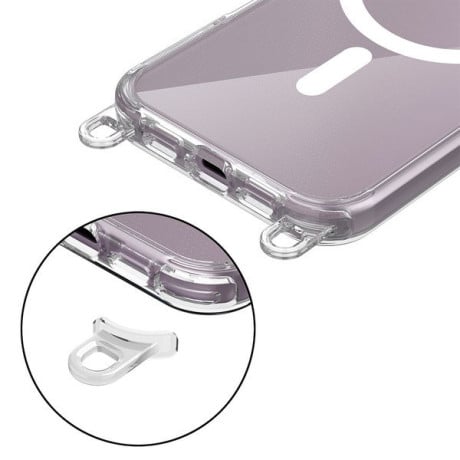 Чехол Tech-Protect FlexAir Chain MagSafe+ 2 Lanyards для iPhone 16 - Clear