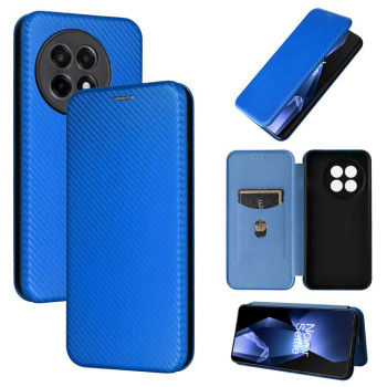 Чехол-книжка Carbon Fiber Texture на OnePlus 13R/Ace 5/Ace 5 Pro - синий