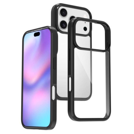 Прозрачный акриловый чехол HMC на iPhone 17 Pro - черный