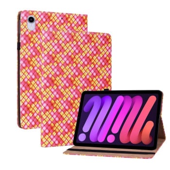 Чехол-книжка Color Weave для iPad mini 7/ mini 6 - пурпурно-красный