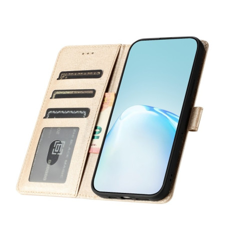 Чехол-книжка Silk Texture Horizontal Flip Leather для OnePlus 13 - золотой