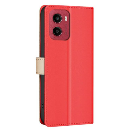 Чохол-книжка Color Matching RFID Anti-theft Leather для Motorola Moto G05 - червоний