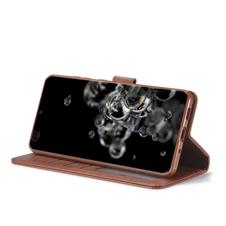 Чехол книжка LC.IMEEKE Calf Texture на Samsung Galaxy S20 Ultra - коричневый