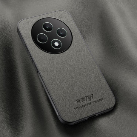 Чохол HUIYI Leather Magnetic для OPPO Reno12 F/12FS - сірий