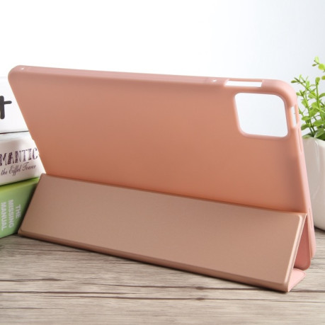 Чехол-книжка Litchi Texture для Xiaomi Pad 7 / Pad 7 Pro - розовое золото