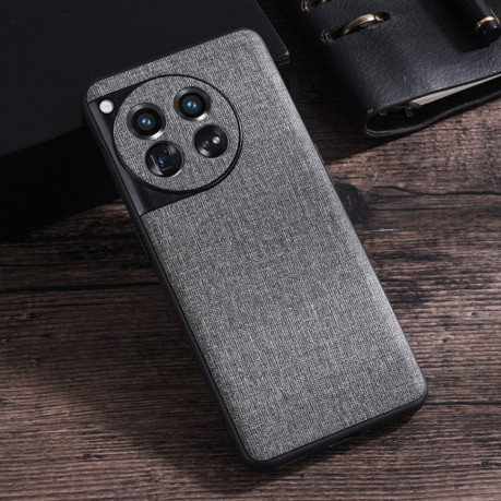Чохол протиударний Cloth Texture на OnePlus 12 - сірий