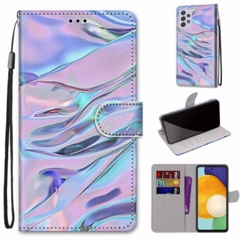 Чехол-книжка Coloured Drawing Cross для Samsung Galaxy A33 5G - Fluorescent Water Pattern
