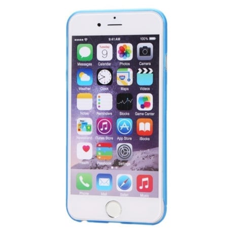 Ультратонкий Полупрозрачный Чехол с Защитой Камеры Серый для iPhone  6 Plus  6S Plus(Blue)