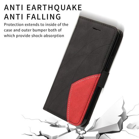 Чохол-книжка Dual-color 9 Card Slots Zipper Wallet Leather на Motorola Edge 70 Pro 5G — чорний